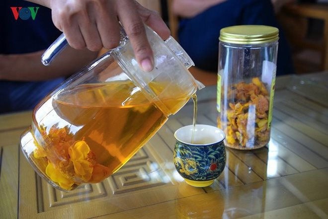 cách pha trà hoa vàng