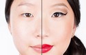 Biến đổi kỳ lạ của 2 nửa khuôn mặt khi make up