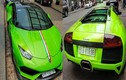 Bộ đôi siêu xe Lamborghini xanh cốm nổi bật tại Sài Gòn