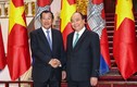 Hình ảnh Thủ tướng đón Thủ tướng Campuchia Hun Sen