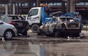 3 ô tô bốc cháy dữ dội ở sân bay Nội Bài