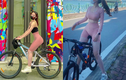 “Bắt trend” đạp xe hồ Tây, cô giáo hot girl khoe dáng gợi cảm