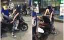 Cô gái đổ xăng phong cách “lười biếng”, netizen không ngừng chỉ trích