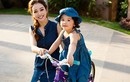 Con gái Jennifer Phạm hào hứng tập đi xe đạp