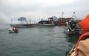 Tàu du lịch chở nhiều người bốc cháy ngùn ngụt trên vịnh Hạ Long