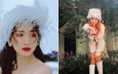 Mỹ nhân Việt lăng xê mũ lông trắng: Hòa Minzy như công chúa tuyết