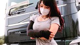"Hot girl ngực khủng" lái xe tải Nhật Bản khiến anh em phát cuồng