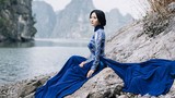 Hoa hậu Sương Đặng thướt tha áo dài ở Hạ Long
