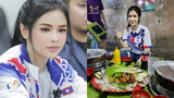 Ngồi ăn nướng vỉa hè, nữ đại gia của bóng đá Lào gây bão
