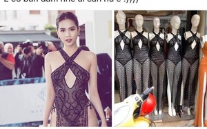 Váy phản cảm của Ngọc Trinh tại Cannes được nhái và bán trên mạng