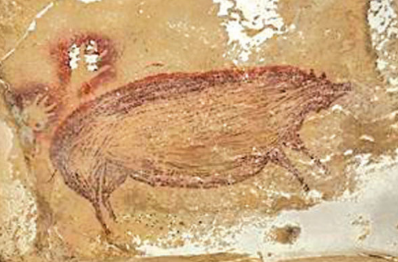Phát hiện thấy bức tranh vẽ con vật lâu đời nhất thế giới
