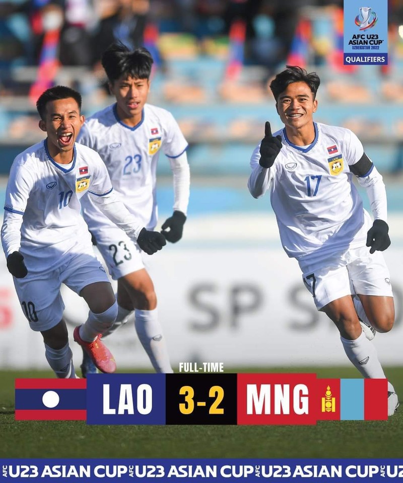 Duoc U23 Lao “tang” ve, U23 Thai Lan an mung nhu vo dich chau A