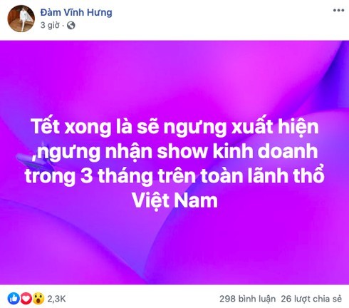 Sau on ao, Dam Vinh Hung tuyen bo ngung xuat hien tren toan lanh tho VN-Hinh-2