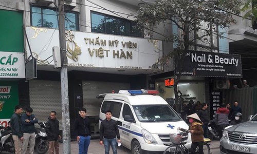 Khach hang tu vong khi hut mo bung o TMV Viet Han la pho Truong Cong an thanh pho