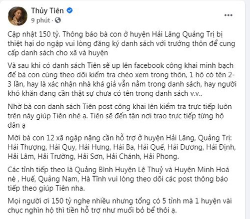 Thuy Tien quyen gop duoc 150 ty, se xay lai nha cho dan-Hinh-2