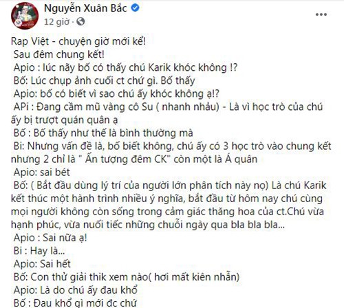 Bat cuoi con trai Xuan Bac doan ly do Karik khoc o Rap Viet-Hinh-2