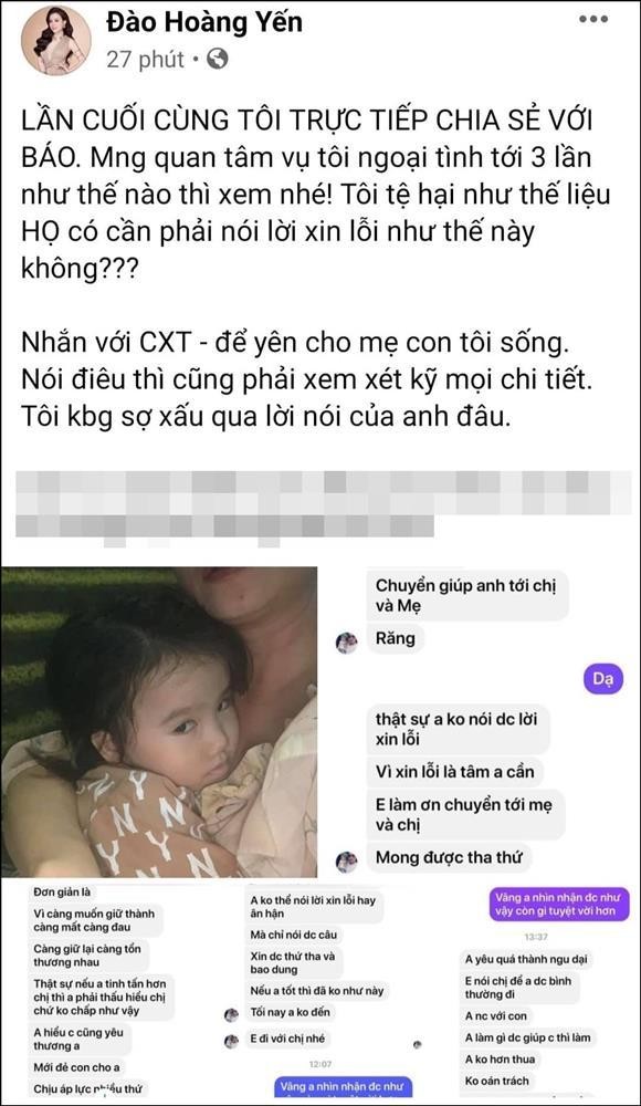 Chong cu sai lam khi phanh phui Hoang Yen 3 lan ngoai tinh?