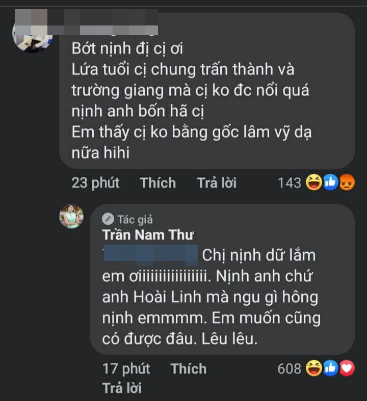 Phan ung cua Nam Thu khi bi noi ninh bo Hoai Linh-Hinh-3