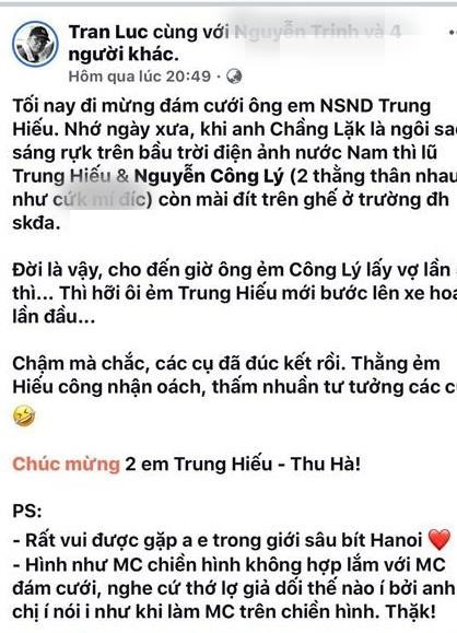 Thanh Trung, Thao Van bi Tran Luc noi dan dam cuoi 'gia doi, tho lo'-Hinh-2