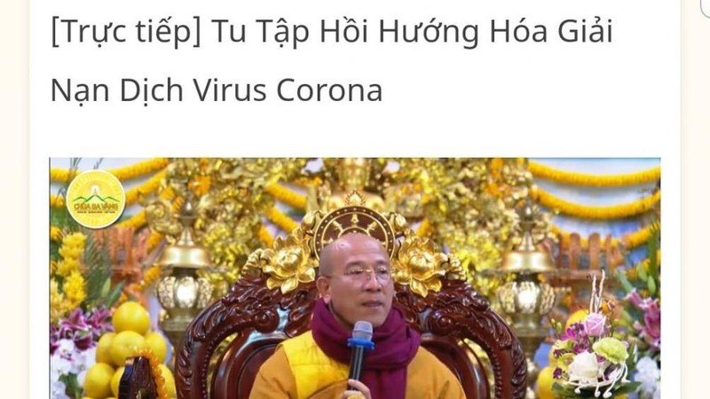 Da xu ly tru tri chua Ba Vang vi to chuc “hoa giai” virus Corona