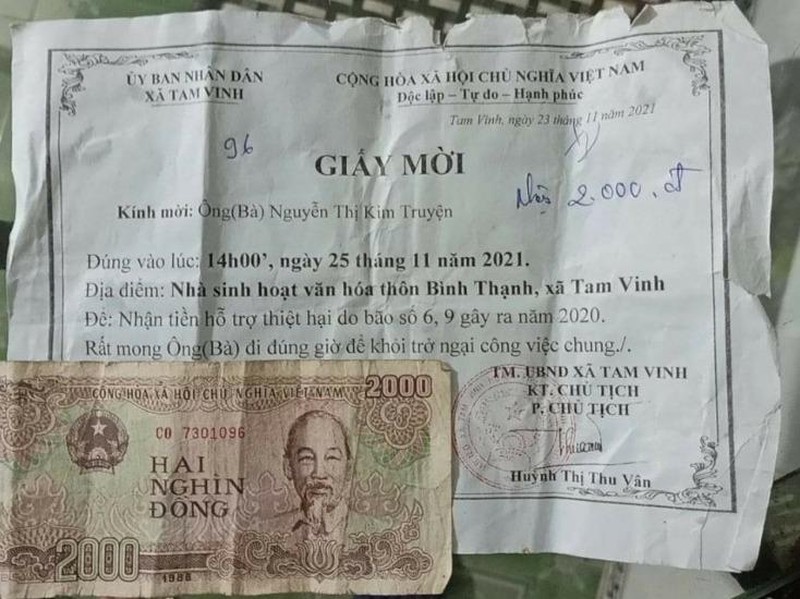 Ho tro 2.000 dong vi bao o Quang Nam: Luat quy dinh the nao?