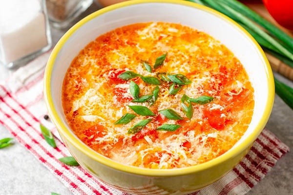 cách nấu canh trứng với cà chua