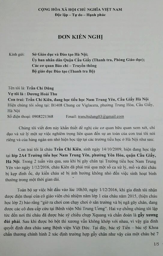 Toan canh vu Hieu truong TH Nam Trung Yen bi du luan 