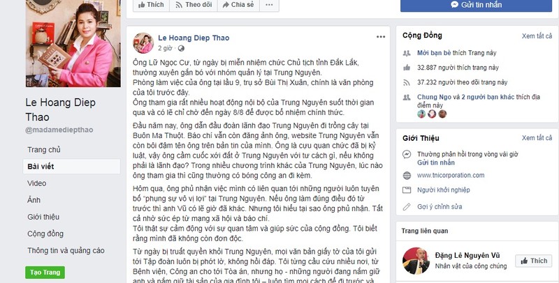 Ba Diep Thao tung bang chung ong Lu Ngoc Cu “noi doi“?