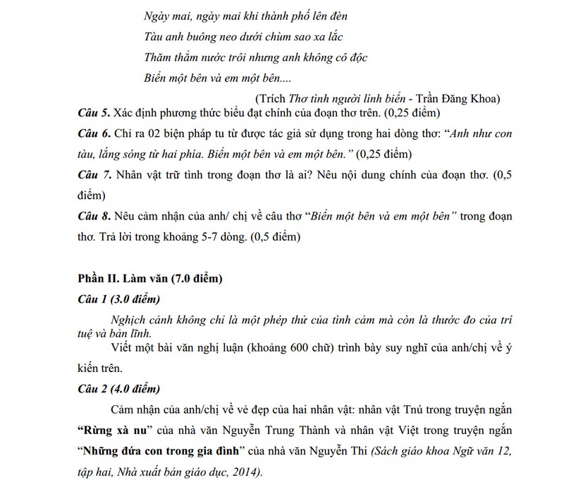De thi thu THPT quoc gia 2015 mon Ngu Van THPT Nguyen Binh-Hinh-2