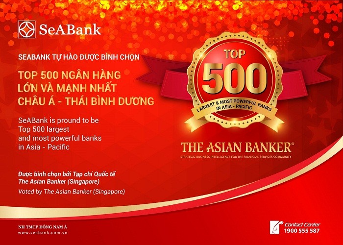 Seabank lot top 500 ngan hang lon va manh nhat Chau A -Thai Binh Duong