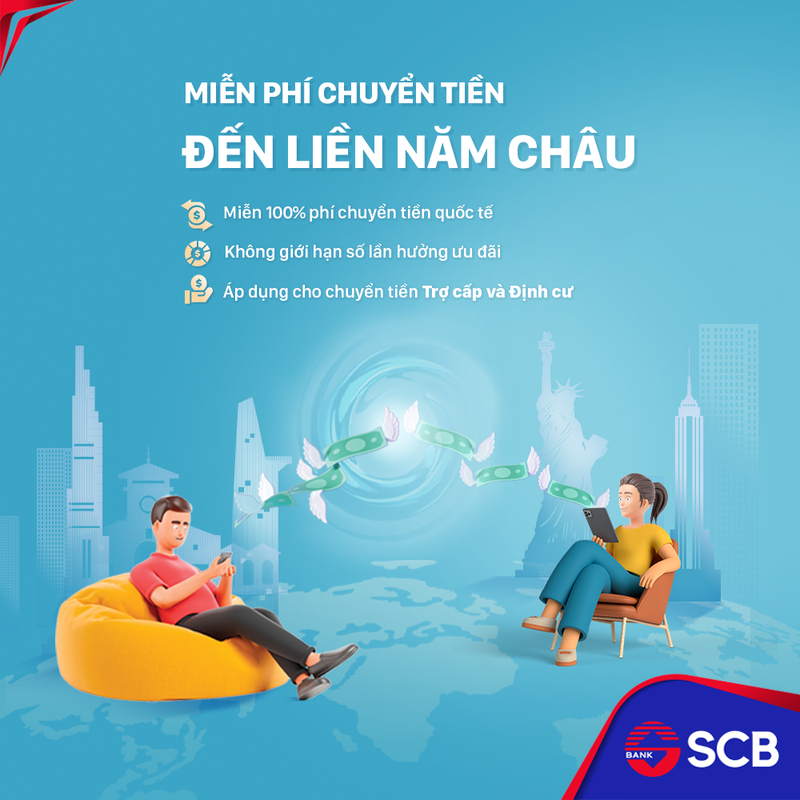SCB uu dai “Mien phi chuyen tien – Den lien nam chau“