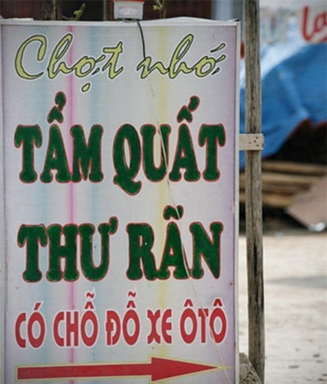 Biển quảng cáo sai chính tả, dân tình cười lăn lộn - Hình 2 Bien quang cao sai chinh ta, dan tinh cuoi lan lon-Hinh-2