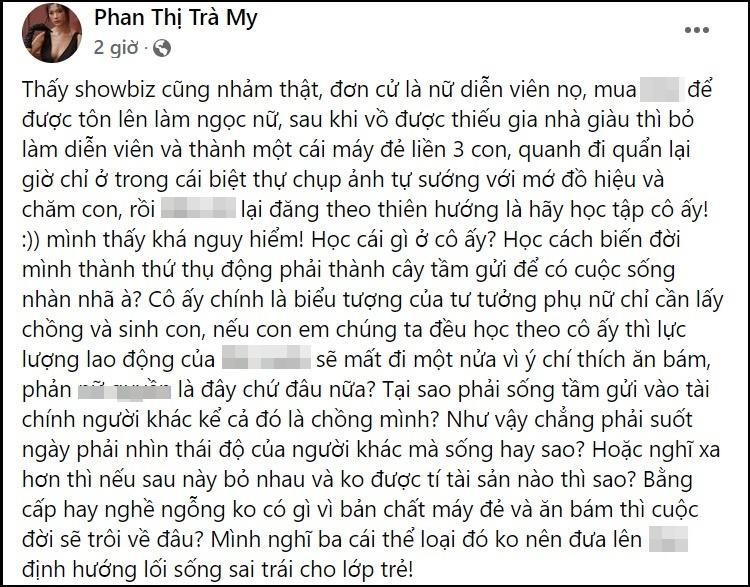 Tra My da xeo cuoc song Tang Thanh Ha, goi la 'may de'?-Hinh-2
