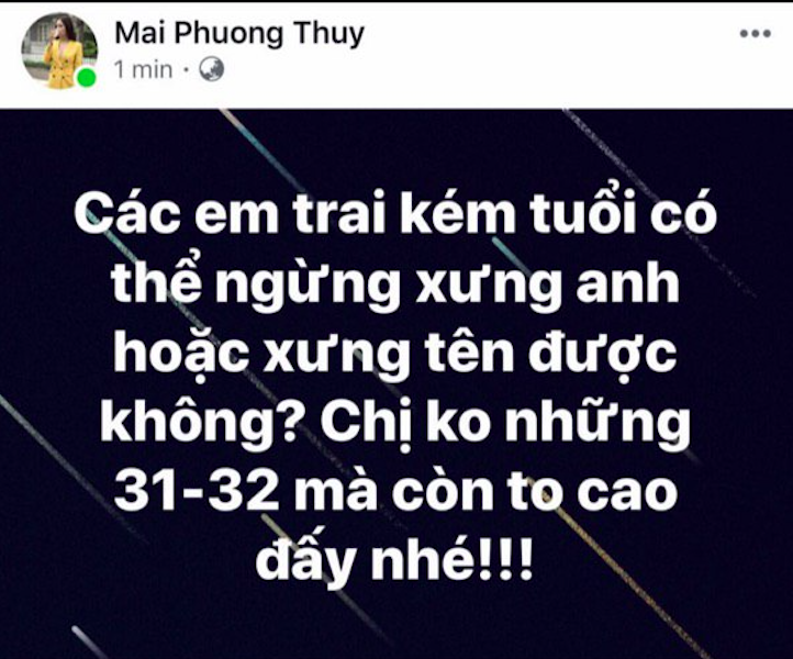 Mai Phuong Thuy gap rac roi voi man xung ho cua cac em trai