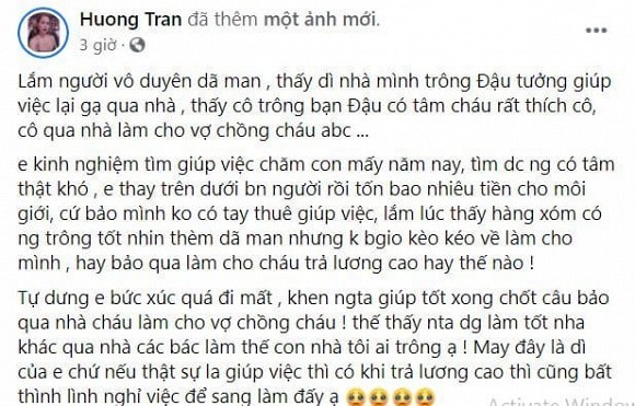 Huong Tran dang anh chong cu Viet Anh cham con-Hinh-4