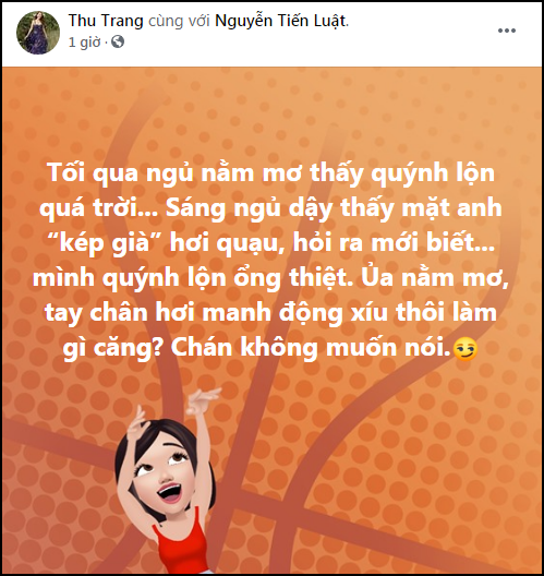 Thu Trang danh Tien Luat tu giac mo ra doi thuc