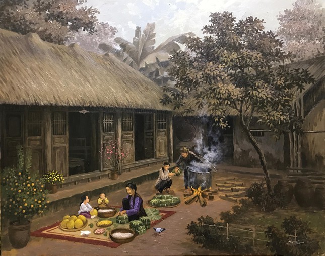 Bo tranh ‘Tet que nha’ cua hoa si 9X Tran Nguyen lam nao long-Hinh-13