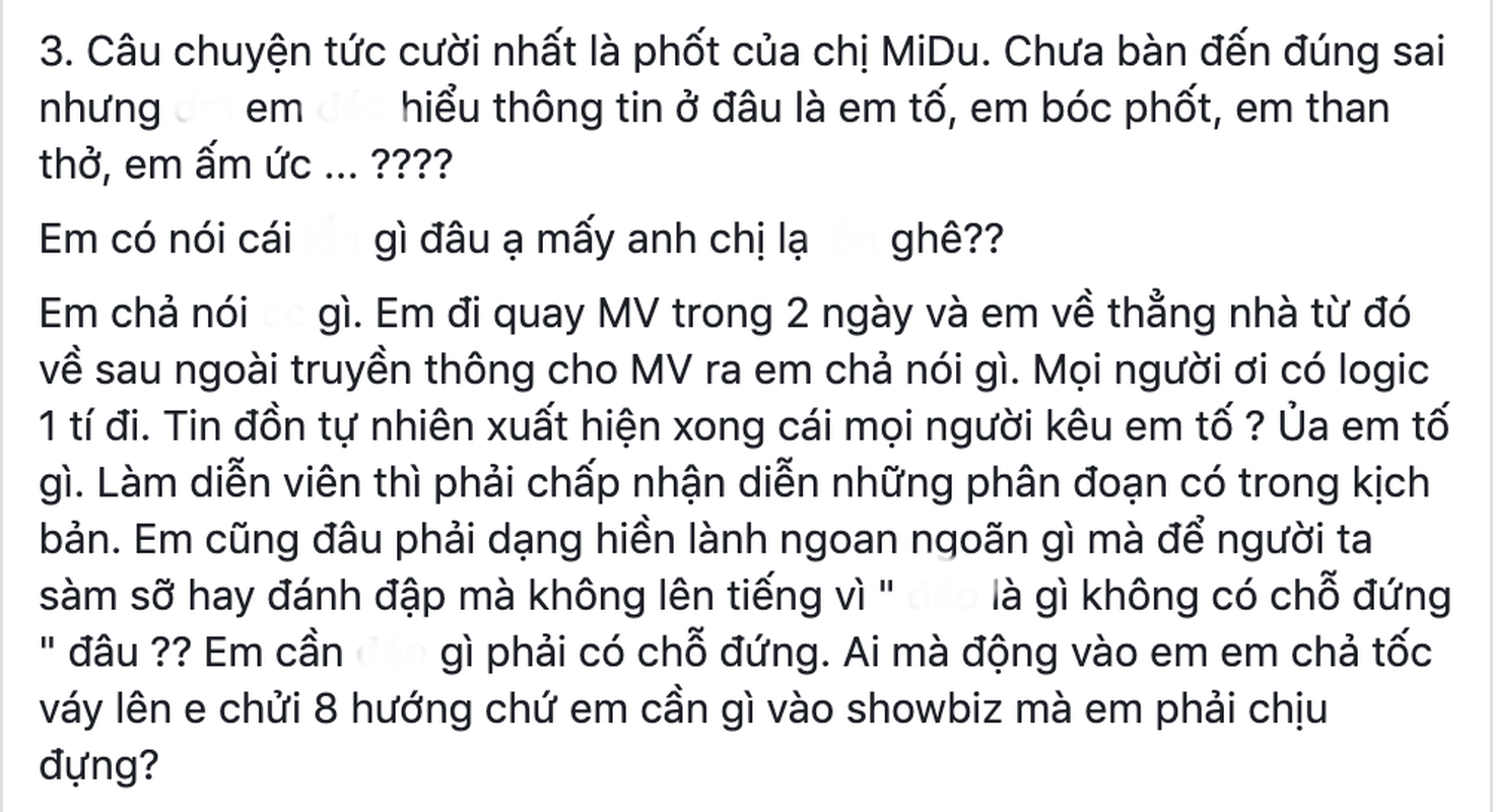 Linh Ngoc Dam bat ngo len tieng ve viec to dan chi hot girl Midu