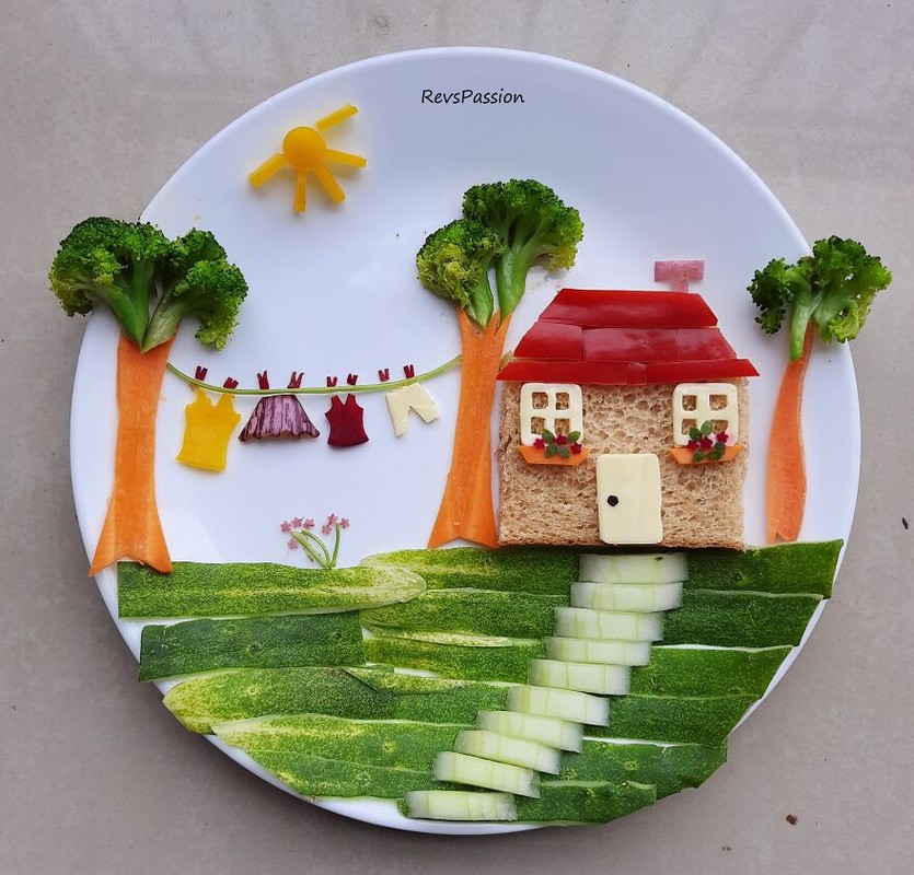 Ý tưởng trang trí đĩa cơm giúp bé lười mấy cũng ăn thun thút - Hình 10 Y tuong trang tri dia com giup be luoi may cung an thun thut-Hinh-10