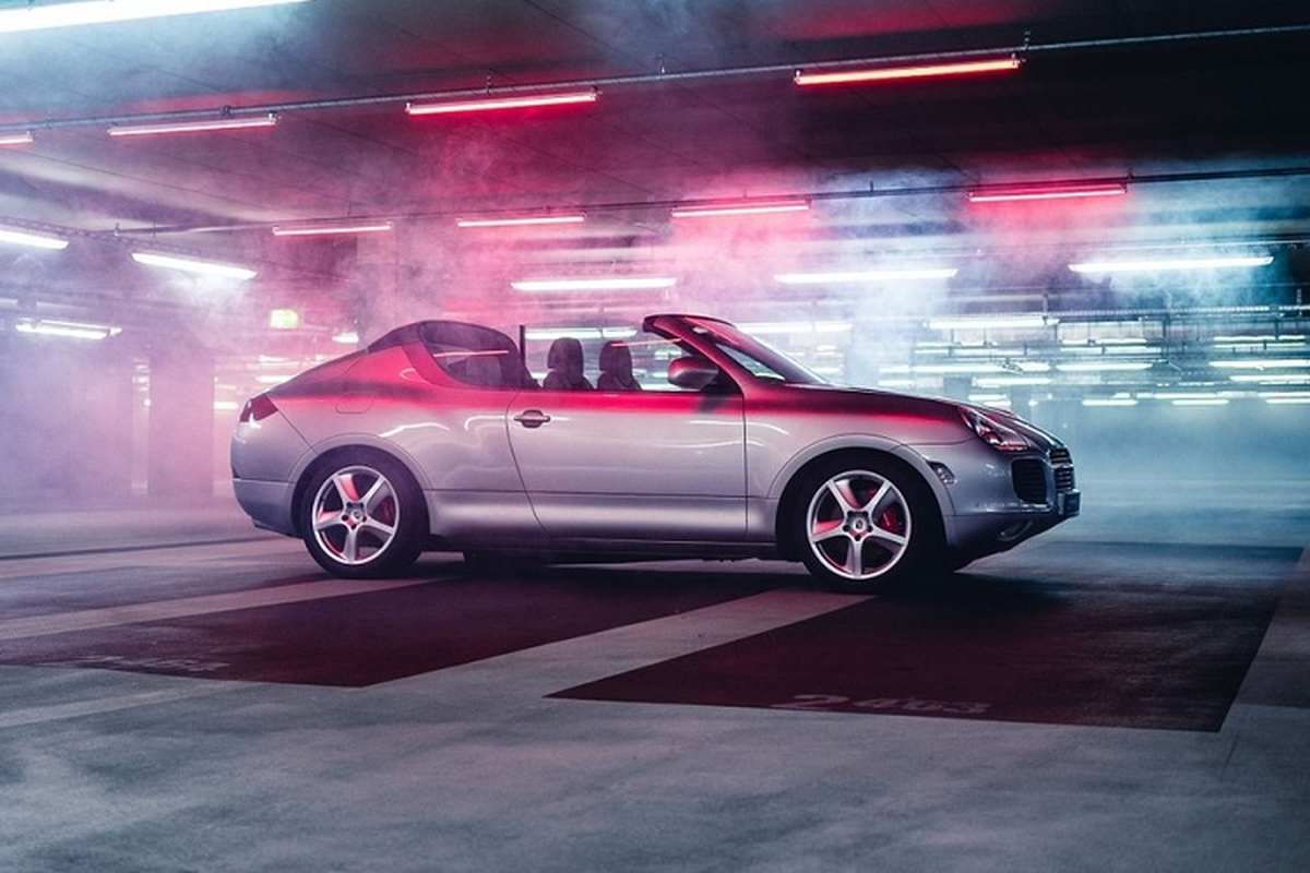 Porsche Cayenne mui trần lần đầu tiên hé lộ sau 20 năm “ra lò“ Porsche Cayenne mui tran lan dau tien he lo sau 20 nam “ra lo“