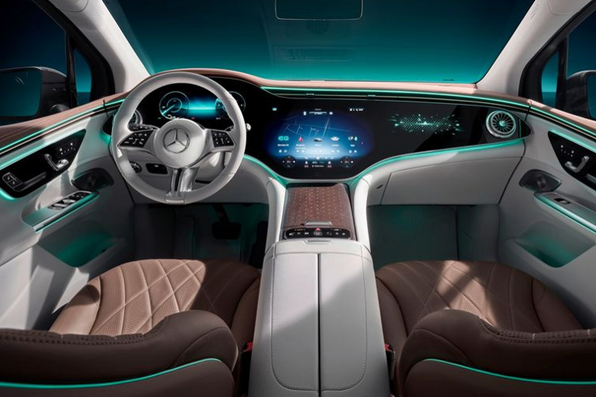 Mercedes-Benz EQE SUV lộ nội thất "màn hình siêu to khổng lồ“ Mercedes-Benz EQE SUV lo noi that