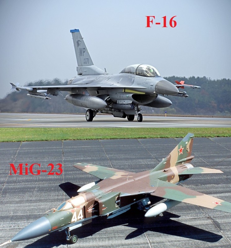MiG-23 cua Trieu Tien doi dau F-16 Han Quoc - Ai se thang?