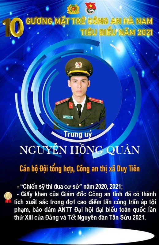 10 guong mat tre Cong an Ha Nam tieu bieu nam 2021 la nhung ai?-Hinh-7