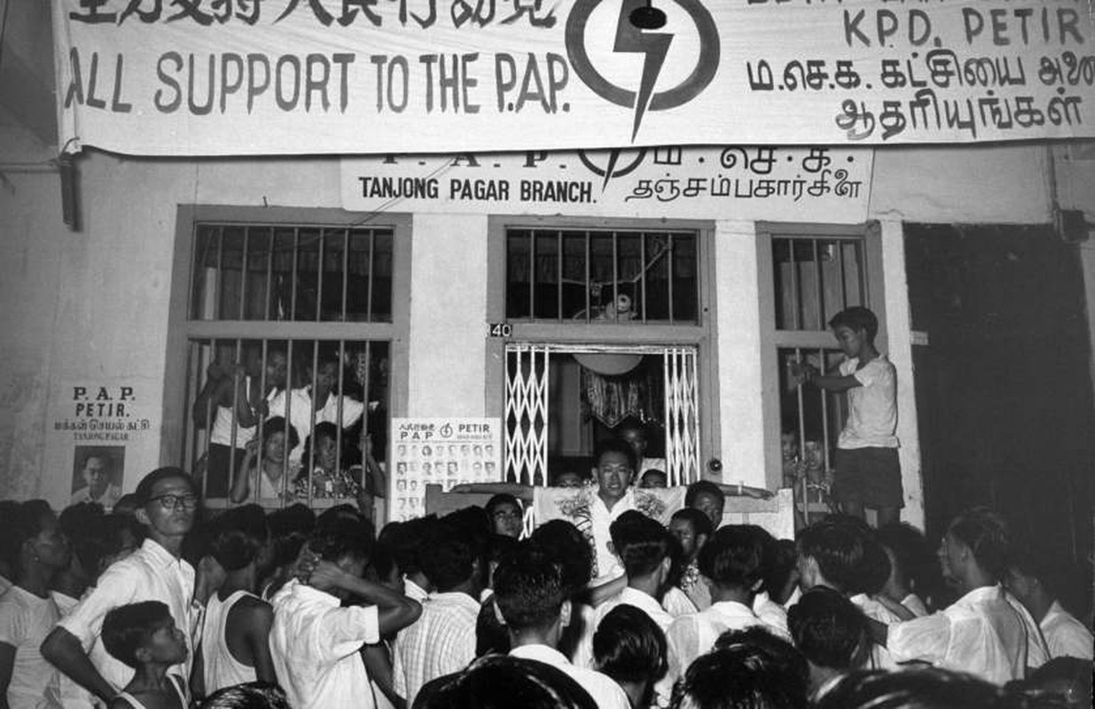 Anh: Ong Ly Quang Dieu trong cuoc tong tuyen cu Singapore 1959-Hinh-8
