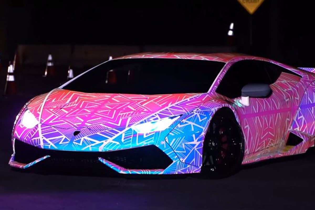 Lamborghini Huracan phat sang ruc ro cua ca si Chris Brown-Hinh-2
