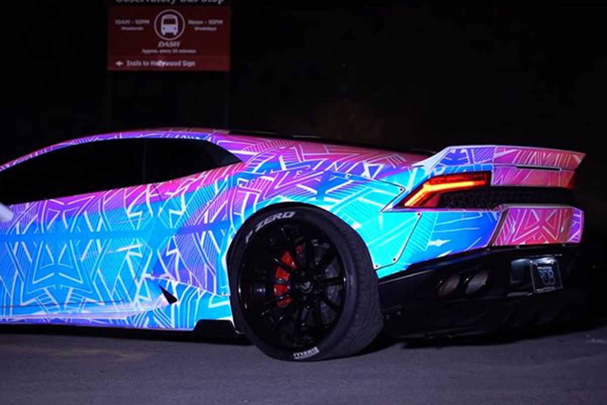 Lamborghini Huracan phat sang ruc ro cua ca si Chris Brown-Hinh-3