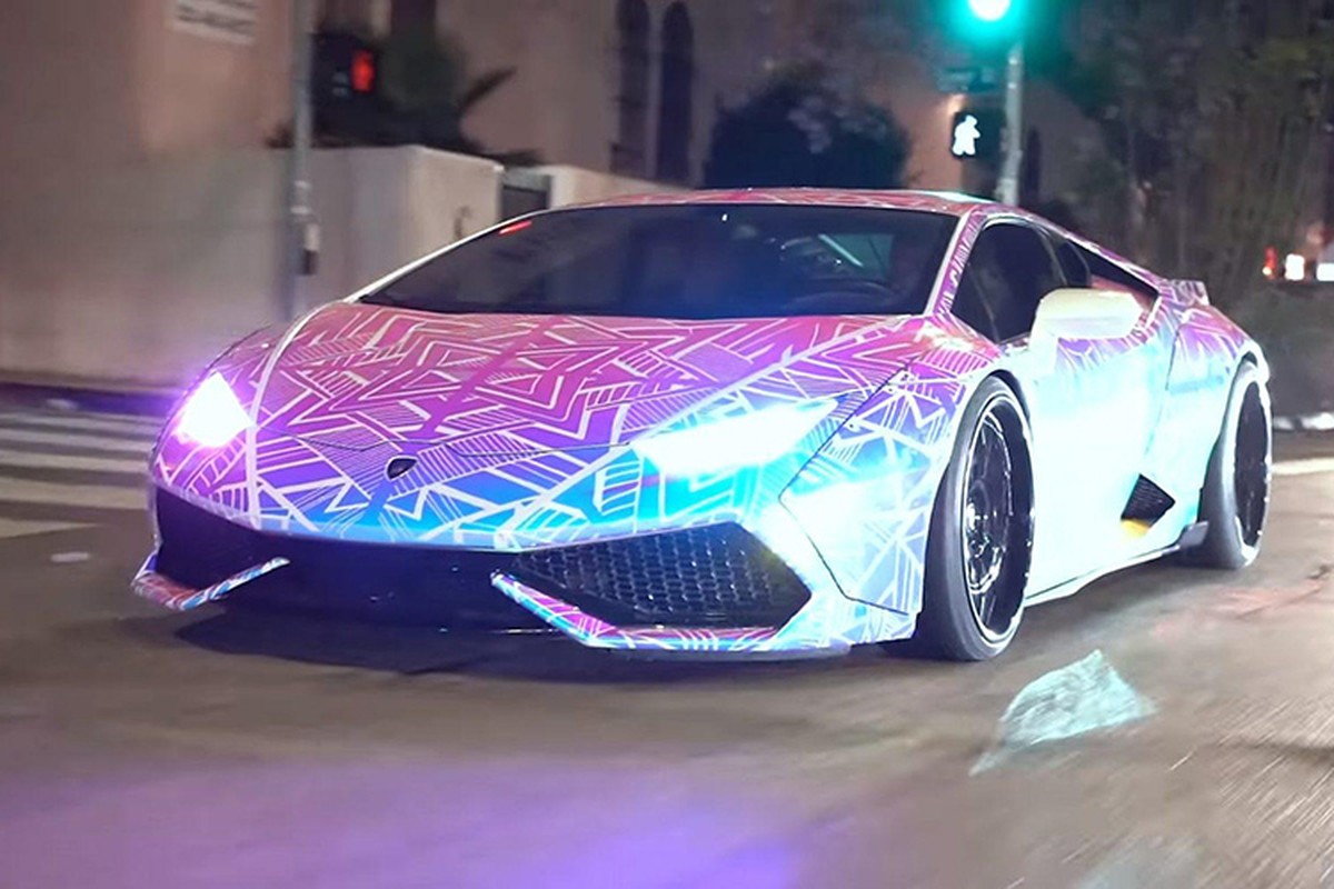 Lamborghini Huracan phat sang ruc ro cua ca si Chris Brown-Hinh-4