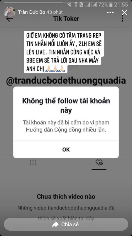 Kenh Tiktok trieu follow “bay mau”, Tran Duc Bo om mat khoc nuc no-Hinh-8