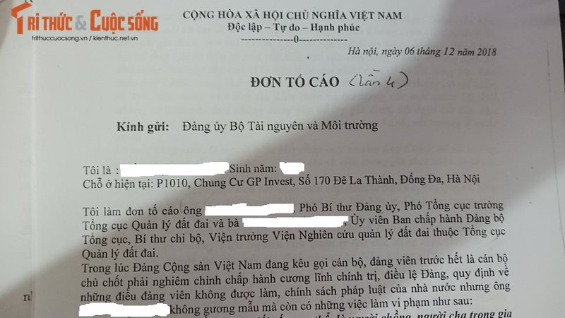 Bo TNMT: Pho Tong cuc truong bi vo to cao ngoai tinh voi nu Vien truong-Hinh-4