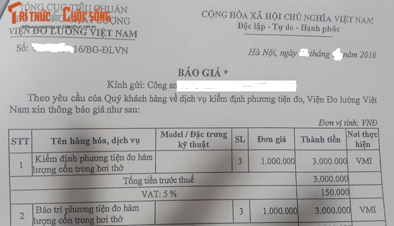 Nghi van sai pham o Vien Do luong Viet Nam: Ai “xoa” ho so kiem dinh 3,5 ngan may do nong do con?